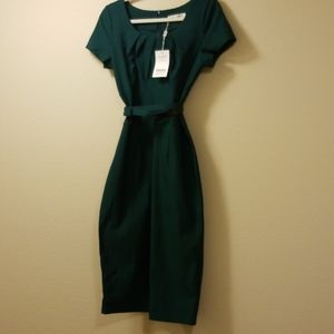 NWT bombshell vintage style green dress